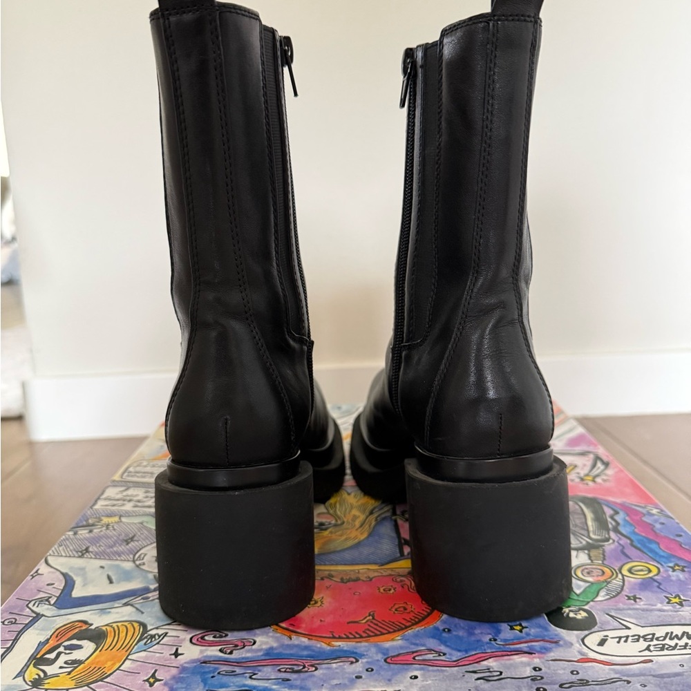 Jeffrey Campbell Lopped Black Leather Boots - Picture 4 of 11